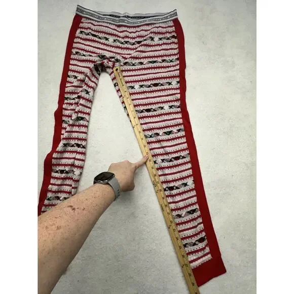Victorias Secret Womens Medium Fireside Thermal Pajama Set Red Fair Isle - Picture 6 of 12